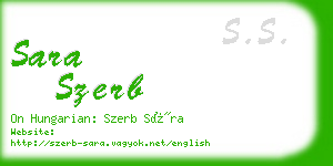 sara szerb business card